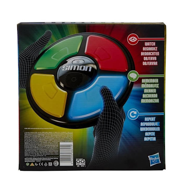 Simon, barnbrädspel, från 8 år, Hasbro Gaming Flerfärgad