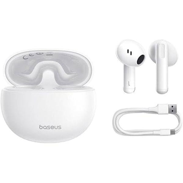 TWS hörlurar - BASEUS - Bowie E12 - Vit - In-ear - Svettsäker Svart