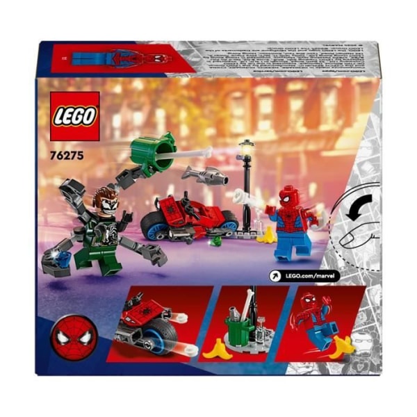 LEGO® 76275 Marvel Motorcykeljakt: Spider-Man vs. Doctor Octopus, leksaksmotorcykel med kanoner