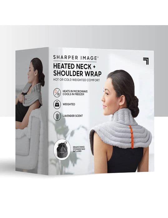 SHARPER IMAGE - Värmebehandlare för nacke och axlar Ljusgrått