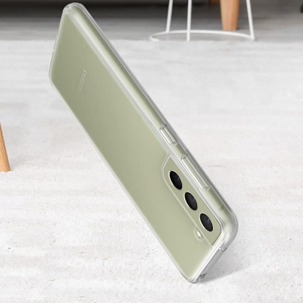 Genomskinligt hårt fodral - BBC - Samsung Galaxy S21 FE - Mörkgrå - 2 silikonband - Halvtransparent Mörkgrå