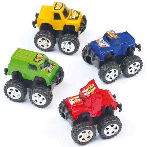 Baker Ross lastbil - P5724 - Minivagnar för att rulla upp "Monster-Trucks" (5 stycken - Assorted)