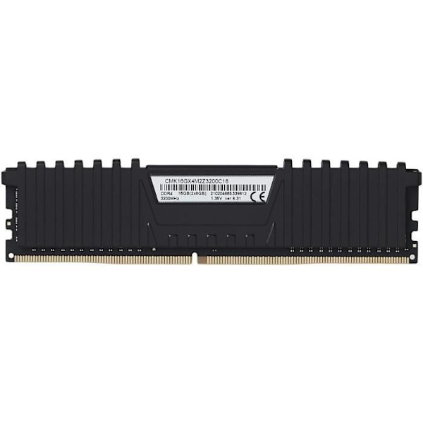 RAM-minne - CORSAIR - Vengeance DDR4 - 16GB 2x8GB DIMM - 3200 MHz - 1,35V - Svart (CMK16GX4M2Z3200C)