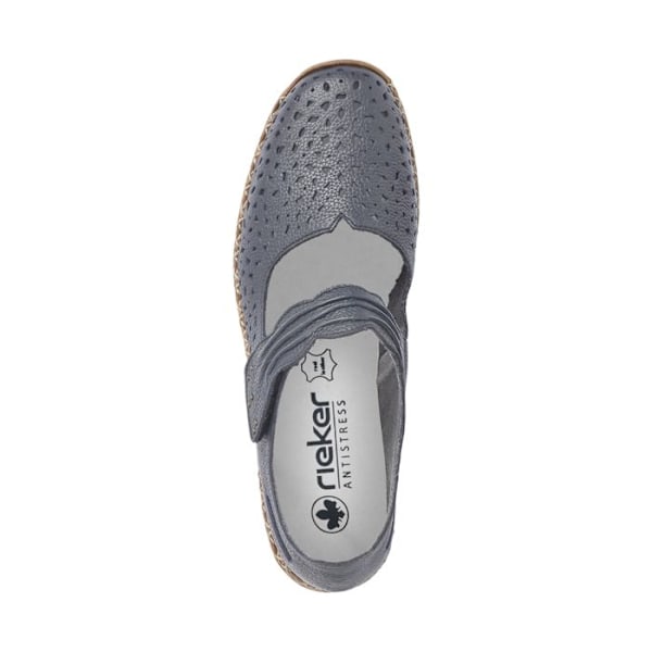Sandaler - RIEKER - 41399-14 - Blå - Läder - Platt Klack Blå 39