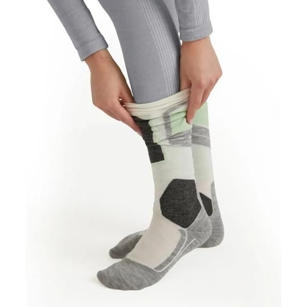 Legging dam Falke Wool-Tech - grå/melerad grå/lavendel XS