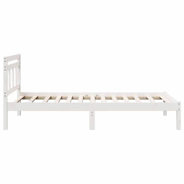vidaXL Sängram Vit 80 x 200 cm Massivt furu 872345