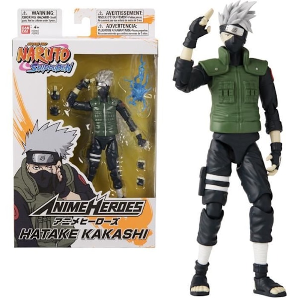 Anime Heroes statyett 17 cm - Kakashi Hatake - Naruto Shippuden - BANDAI Flerfärgad