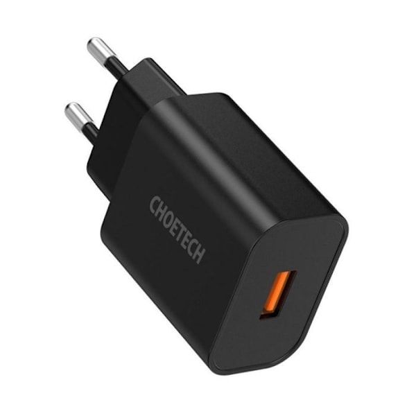 Laddare - Choetech nätadapter - Q5003 - 18W USB-A väggladdare (svart)