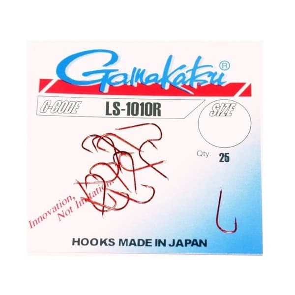 Set med Gamakatsu LS10 krokar - röda - 10 st