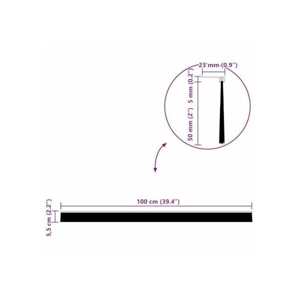 Borstdynan för dörr - vidaXL - Silver - 100 cm - 6 stycken - Ljudisolerande - Termisk isolering