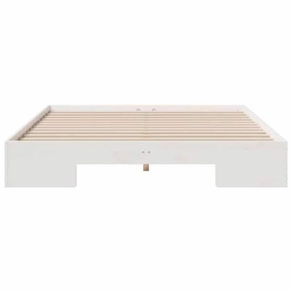 vidaXL Sängram Vit 160 x 200 cm 873023