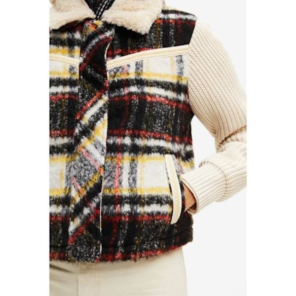 Desigual Ofelia damjacka - benvit/svart - S Benvit/svart XS