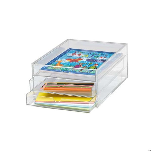 MAUL Låda med lådor - transparent - akryl - A4 - 1 styck - 32 x 24 x 13,5 cm transparent