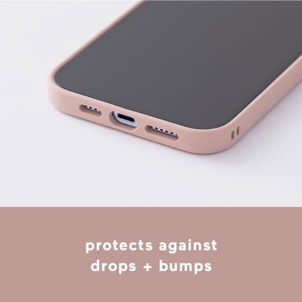 Mobilskydd - ATOM STUDIOS - iPhone 13 - Silikon - Rosa - Härdat glas ingår Ros