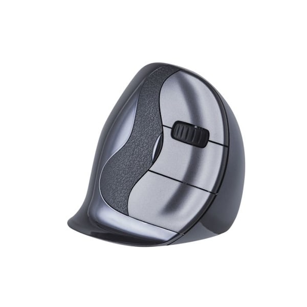 VerticalMouse D, Svart/Silver Mus, Large, RH Svart, Grå, Silver