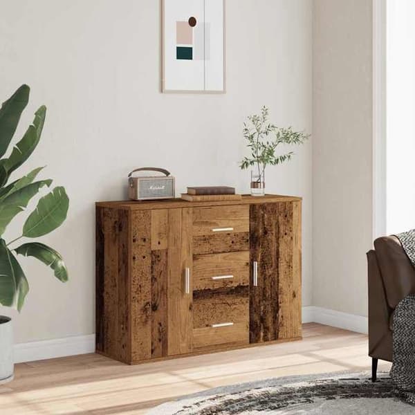 vidaXL Buffé gammalt trä 90x29,5x65 cm ingenjörsträ 855978