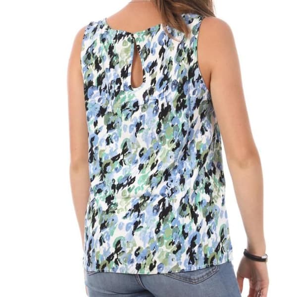 Blå/Vit Tryckt Linne Dam Vero Moda Easy Blå XS