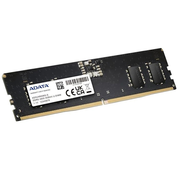 PC RAM-minne 8GB DIMM DDR5 Adata PC5-38400 4800 MHz - svart - TU