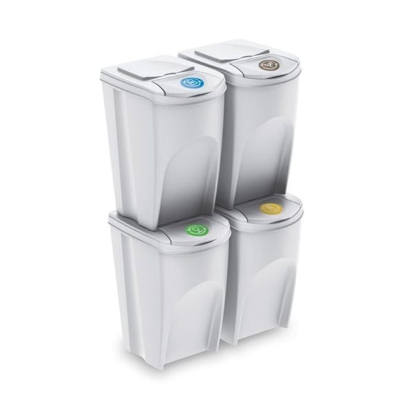 Behållarlock - Prosperplast behållareskydd - IKWB35S4-427C - Bin för separation 4 x 35L ljusgrå ()