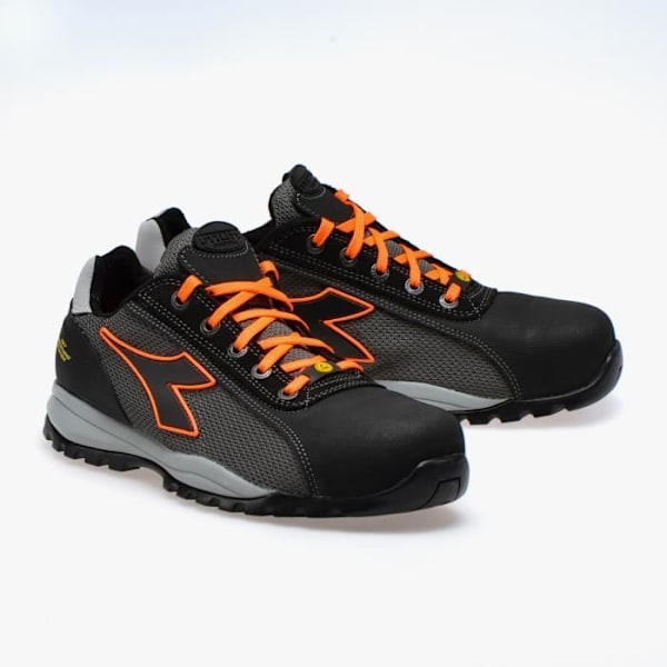 DIADORA LOW ASFALT/ORANGE SKYDDSKO S1P SRA HRO ESD GLOVE TECH LOW PRO-173657C83210-Skyddsskor Svart 42