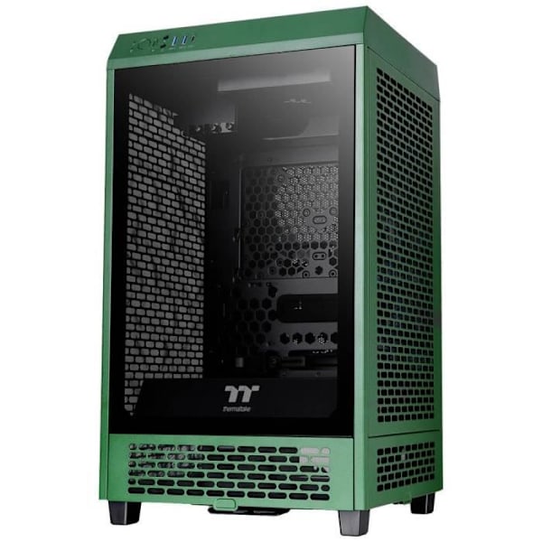 Thermaltake The Tower 200 Mini-Tower PC-fodral - Racing Green - 2 förinstallerade fläktar