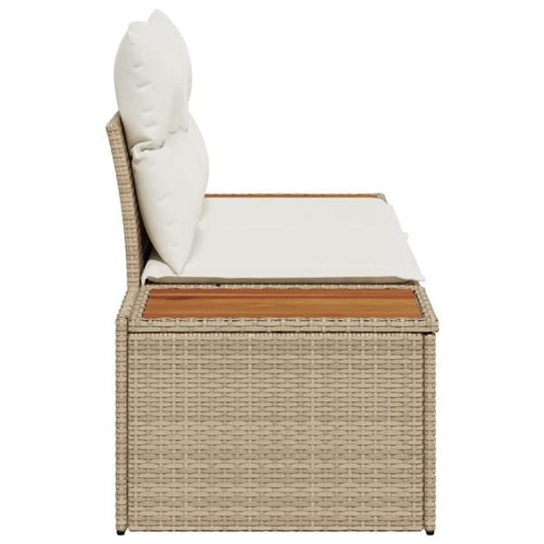Trädgårdsoffa - 2 platser - Beige - Syntetisk rotting - Modern stil Grädde
