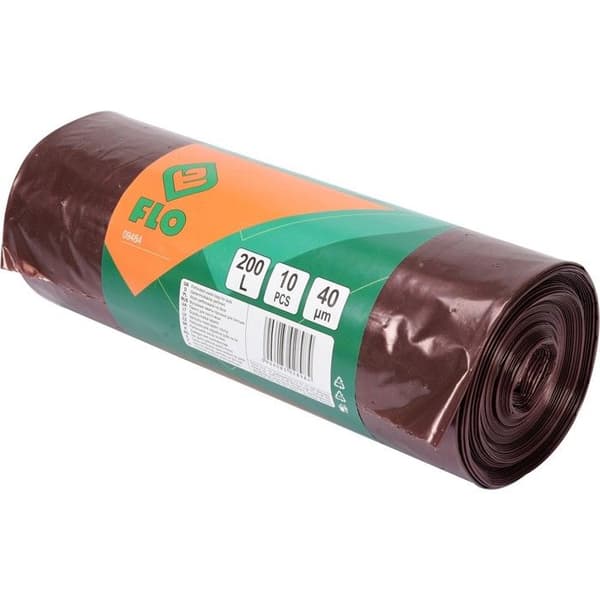 Perforerade påsar - FLO - 09484 - 200 L - Pack 10 st - PEBD perforerade