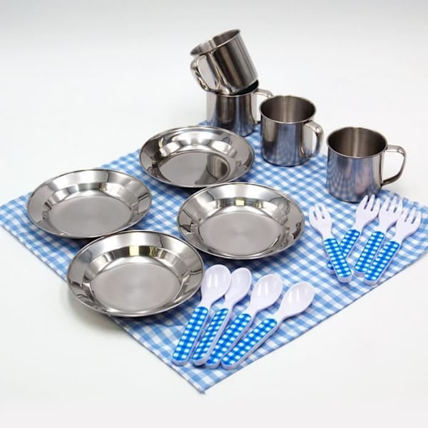 Tachan CPA Leksaksgrupp Set för Picknick Vichy i en Korg av Rör - 20517