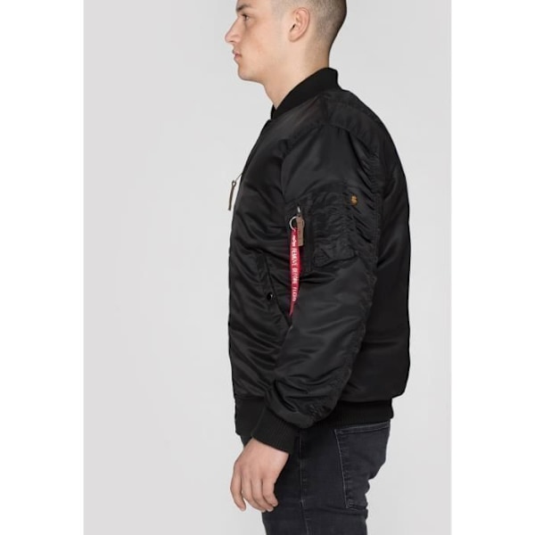 Bomberjacka - Alpha Industries - MA-1 VF 59 Long - 100% Nylon - Långa ärmar - Ståkrage Svart jag