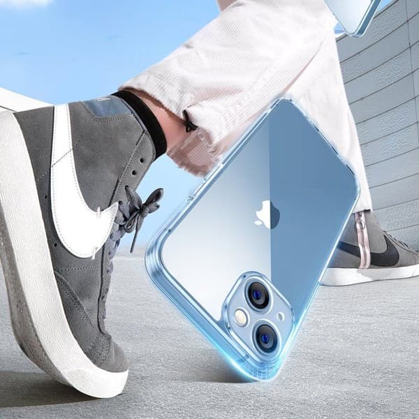 Skyddsetui - Joyroom - iPhone 14 Plus - Transparent - TPU - Flexibel svart
