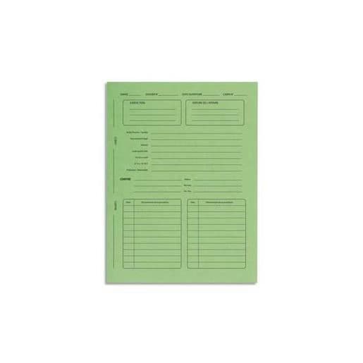 Förpackning med 25 Avocado Printed Procedure Folders 265g Grön