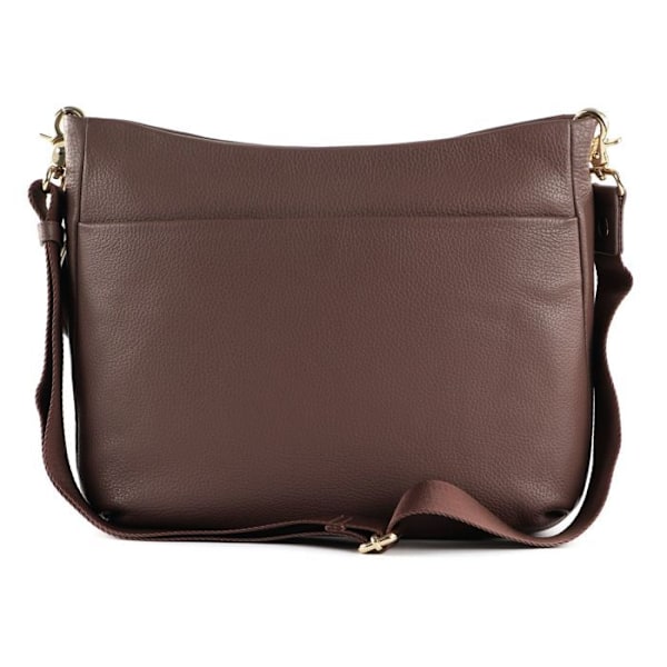 Axelväska - MANDARINA DUCK - Mellow Leather Crossover - 100% läder - Brun - 34x26x5 cm kastanj