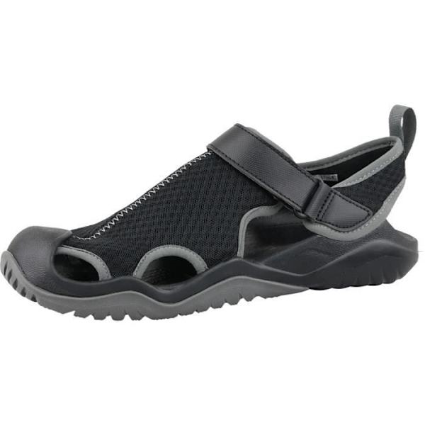 Crocs M Swiftwater Mesh Deck Sandal 205289-001 sandaler för män Svart Svart 39