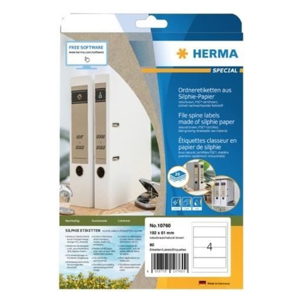 HERMA 10754 SET MED 20 ARK MATT SILPHIE PAPPER A4-FORMAT (97 X 4