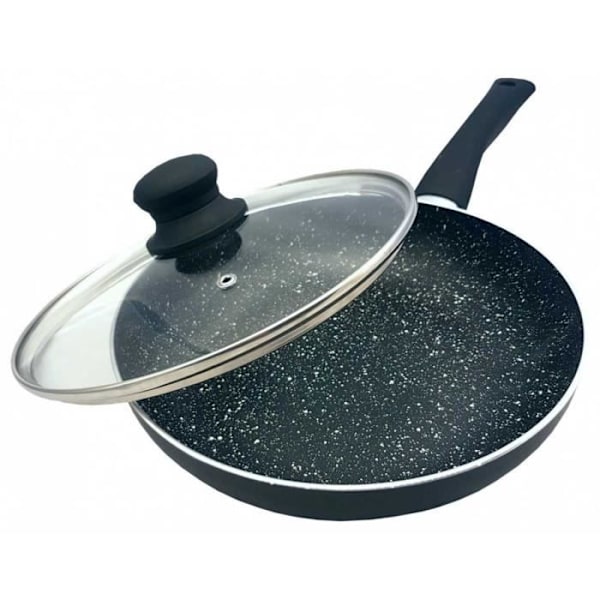 Stekpanna - KINGHOFF - KH-3958 - 26cm - Marmor CORFLON NON STICK - Silikonhandtag