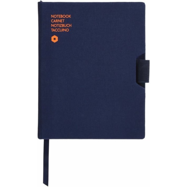 Notebook - Caran d'Ache loggbok - 454454 - Office Notebook A6 blått tyg