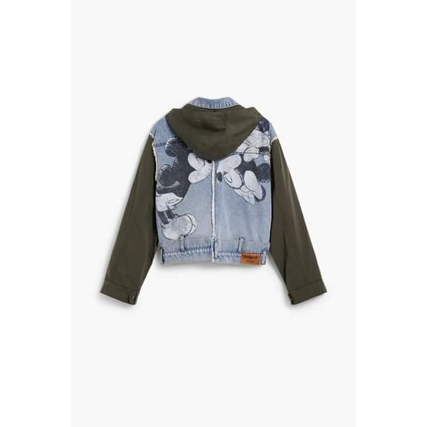 Jeansjacka dam Desigual Mickey - blå/grön Blå grön S