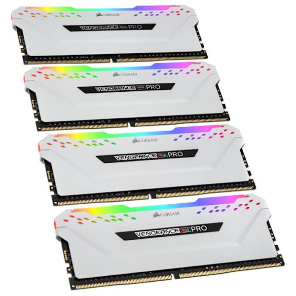 Corsair Vengeance CMW32GX4M4C3200C16W minne - DDR4 - 3200 MHz - Vit