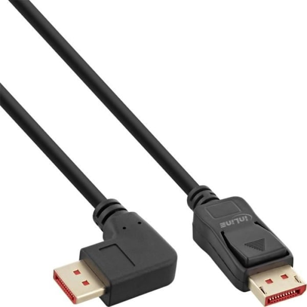 Rättvinklad DisplayPort 1.4 8K4K-kabel - INLINE - 1m - Skärmad