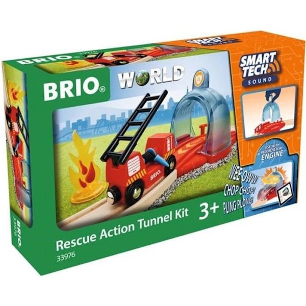 Brio World - 33976 - Smart Tech Sound Portico Firefighter Theme - Leksak för pojkar och flickor från 3 år Flerfärgad