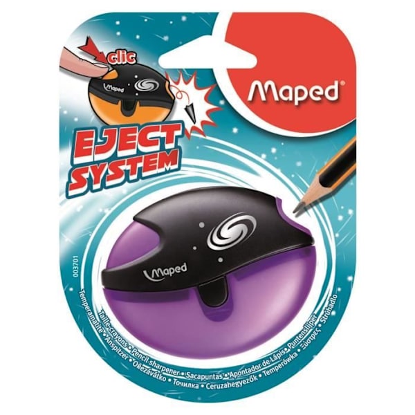 MAPED Galactic 1 Hole Reserve Pencil Sharpener Svart