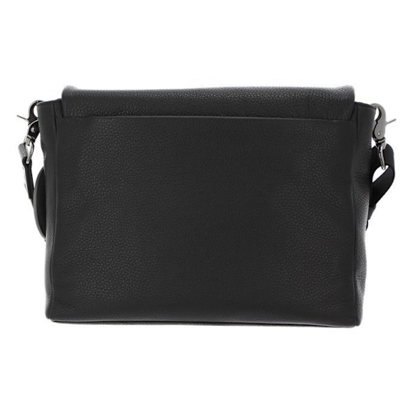 Axelväska - MANDARINA DUCK - Mellow Leather Messenger - Kalvskinn - Svart - 30x22x9 cm svart