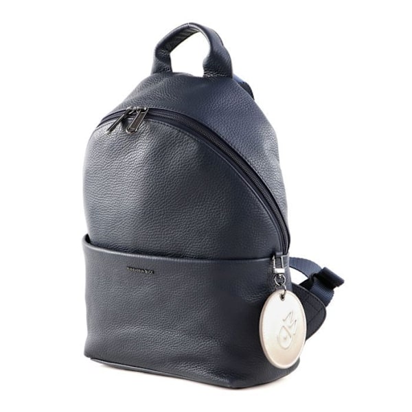 Ryggsäck - MANDARINA DUCK - Mellow Leather Backpack - 100% läder - Blå - 24,5x33,5x10 cm blå