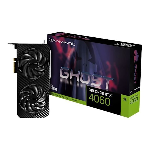 Grafikkort - Gainward - GeForce RTX 4060 Ghost - 8 GB GDDR6 - DLSS 3 - HDMI/DisplayPort
