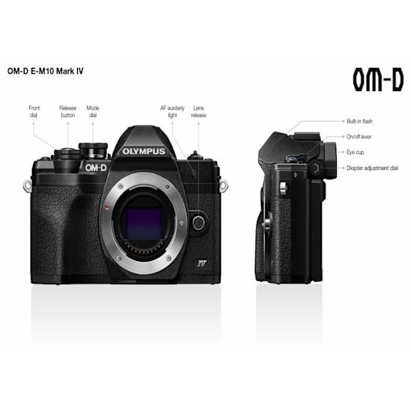 Olympia E-M10 Mark IV spegellös kamerahus Svart