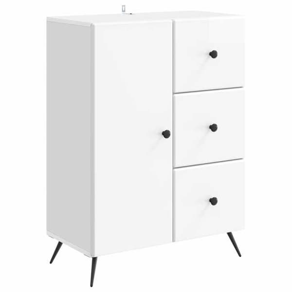 vidaXL Buffé Vit glänsande 66 x 34,5 x 90 cm Ingenjörsträ 895549