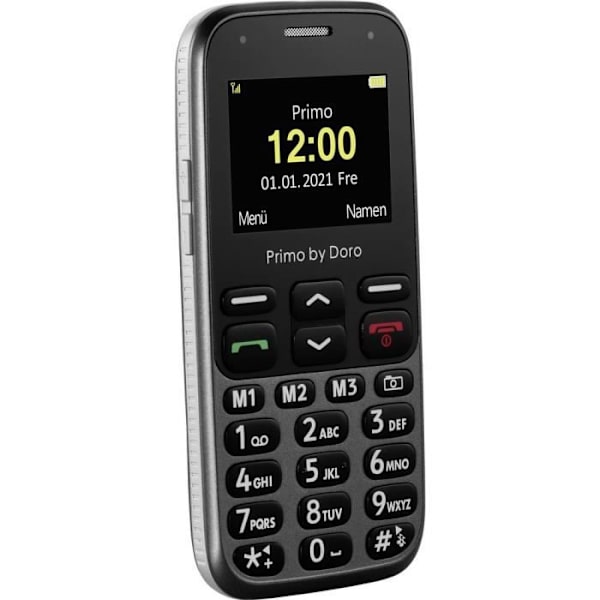 Primo by DORO 218 Mobiltelefon för seniorer SOS-knapp svart