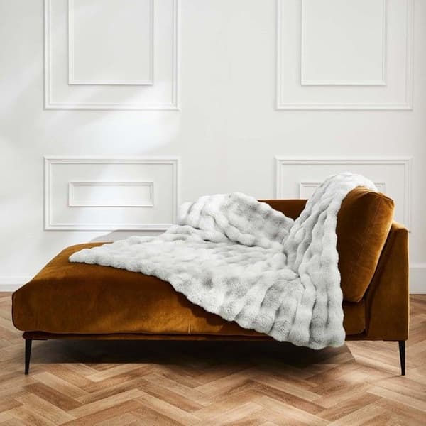 Plaider - Inomhusmjukhet - MOUNTY - Polyester - 180 x 220 cm - Grå Grå