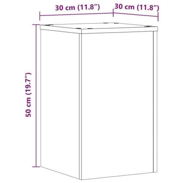 vidaXL Stöd för växter 2 st vit 30x30x50 cm ingenjörsträ, blomstöder, krukstöd, stöd för 852915