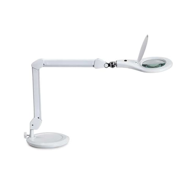 MAULmakro Lampa förstoringsglas LED - stativ - vit - metall|plast - 1 styck - 79 x 18,5 x 45,5 cm - MAUL